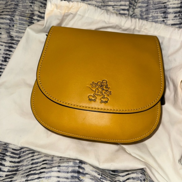 Coach Handbags - Disney Coach 1941 Yellow Leather Saddlebag
